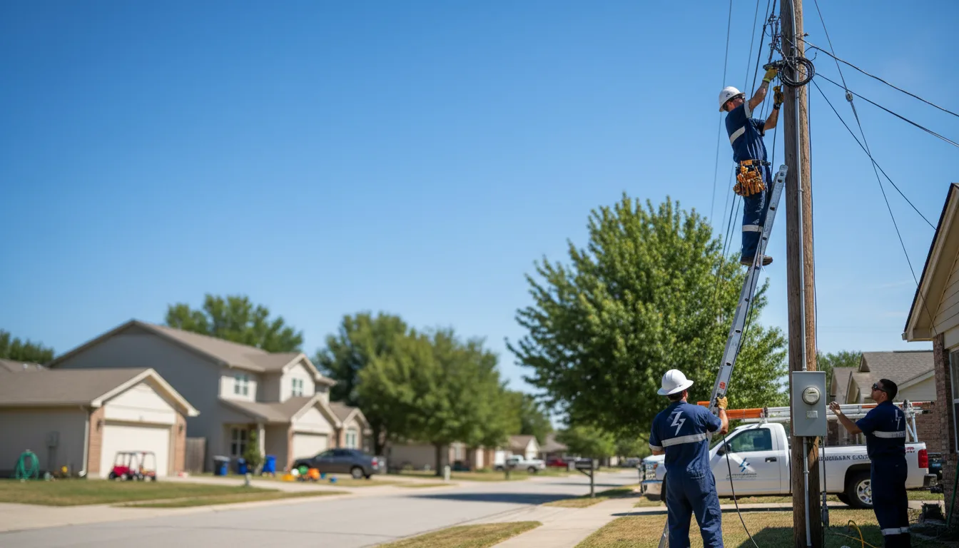 Residential electrician providing installation services in Holbrook, NE